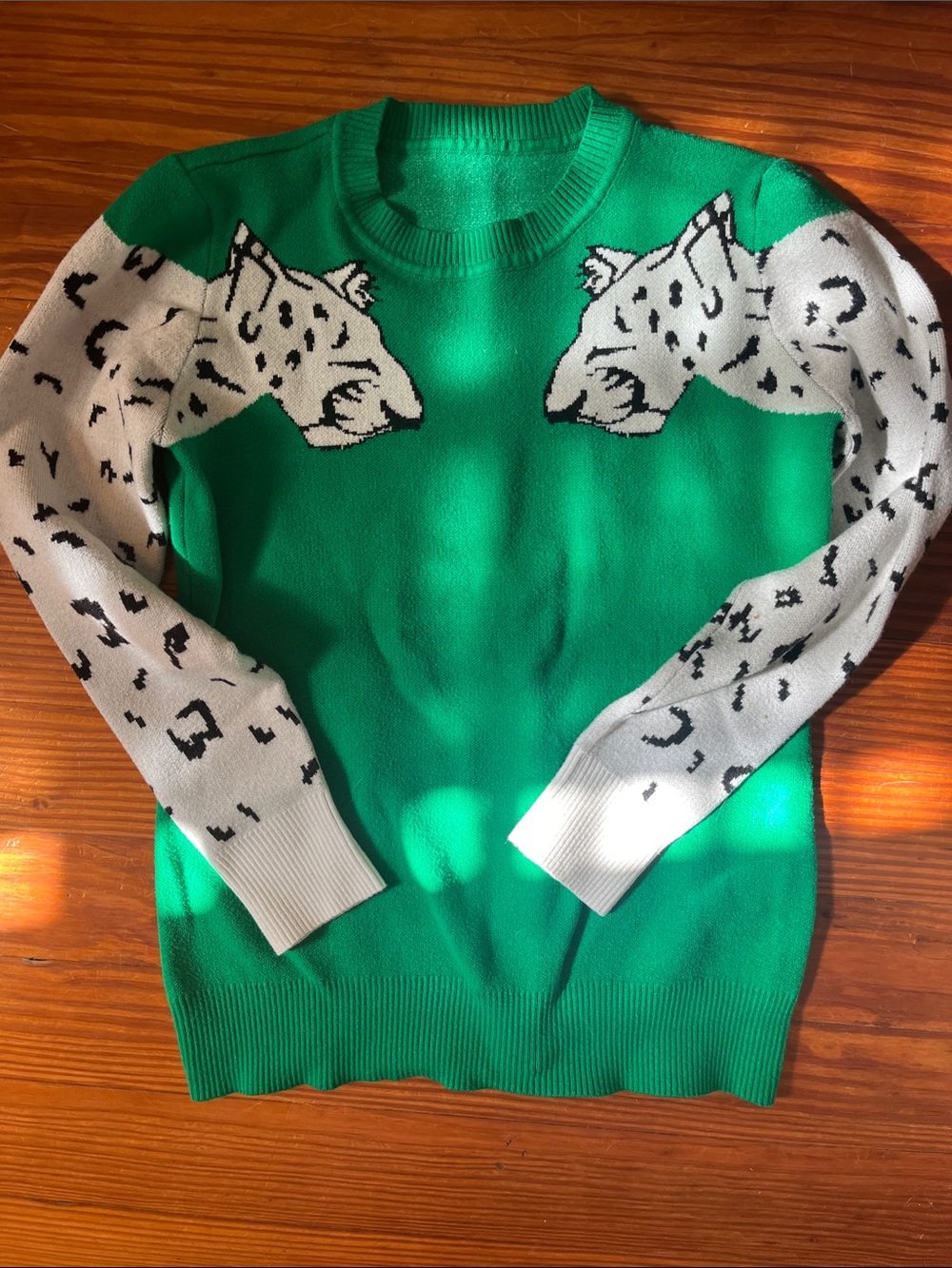 Green Leopard Sweater
